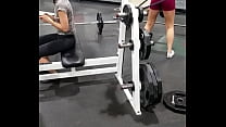 Tight gym shorts at gym